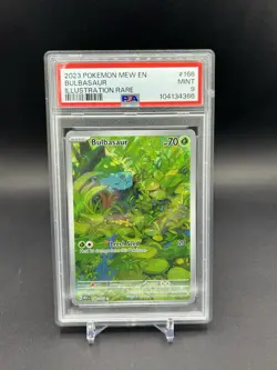 Bulbasaur Illustration Rare IR 2023 Pokemon Sv: 151 Full Art 166/165 PSA 9 - Image 1