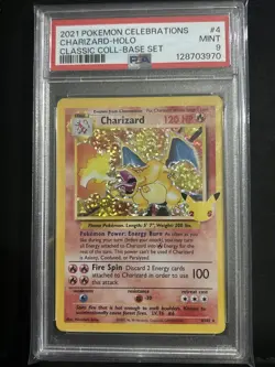 2021 Pokemon Celebrations Classic Collection Base Set Charizard Holo PSA 9 - Image 1