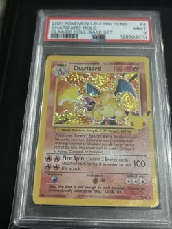 2021 Pokemon Celebrations Classic Collection Base Set Charizard Holo PSA 9 - Image 2