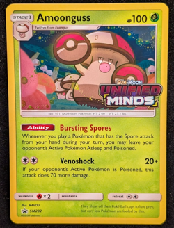 Amoonguss SM202 - Prerelease Black Star Promo Unified Minds Holo LP Pokemon TCG - Image 1
