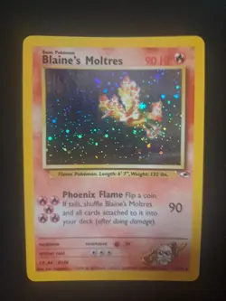 Pokemon TCG Blaine's Moltres 1/132 Gym Heroes Unlimited *Swirl* - Image 1