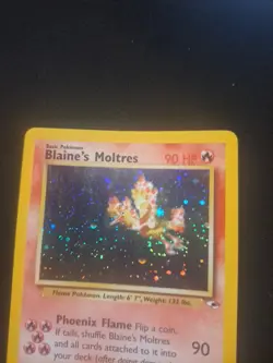 Pokemon TCG Blaine's Moltres 1/132 Gym Heroes Unlimited *Swirl* - Image 3