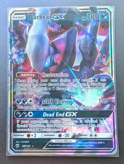 2017 Pokemon - Sun & Moon: Burning Shadows Darkrai GX #88/147 Holo - Image 1