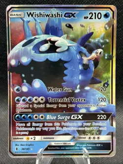 Wishiwashi GX 38/145 Ultra Rare Pokemon SM Guardians Rising NM - Image 1