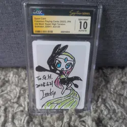 Pokemon Meloetta CGC 10 GEM AUTO 10 Spare Jerky Signed 2023 Old Maid Japanese - Image 1