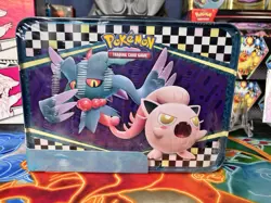 NEW-Pokemon TCG TYRANITAR & IRON VALIANT Collector Chest Tin Lunch Box. - Image 2