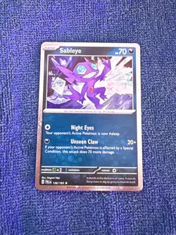 Sableye Pokemon Paldea Evolved 136/193 Cosmos Holo Exclusive Near Mint - Image 1