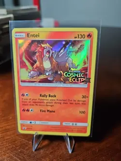 Entei SM219 Holo Cosmic Eclipse 2019 Promo Pokemon TCG Card - Image 1