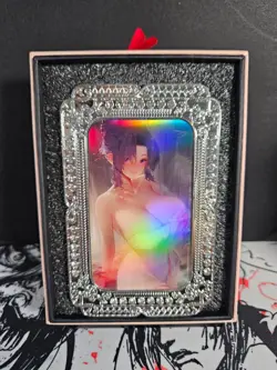 Shinobu Kocho Diamond Card Demon Slayer Heavy Thick Metal Silver Gold Accent - Image 1