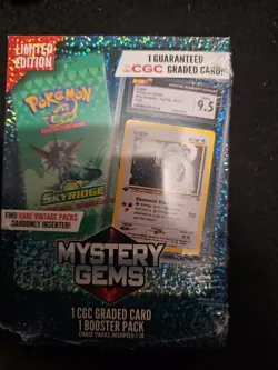 Pokemon Mystery Gems 1 CGC Graded Card & Booster Pack 2025! New Limited Edition. - Image 1