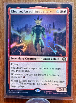 MTG Spider-Man R Electro, Assaulting Battery #0076, NM - Image 1