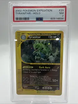 2002 Pokemon Expedition Tyranitar Holo 29/165 PSA 7 - Image 1