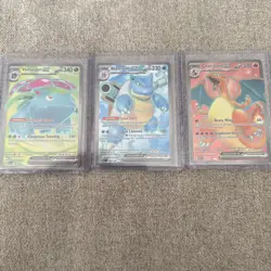 Pokemon TCG 151 Venusaur 182, Charizard 183, Blastoise 184 Full Art Set Nm - Image 1
