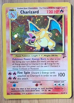 Pokemon TCG Charizard Base Set 2 4/130 Holo Unlimited Holo Rare - Image 1