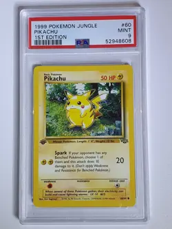 1999 Pokemon Jungle Pikachu 60/64 1st Edition - PSA 9 - Image 1