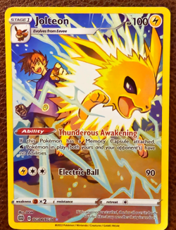 2022 Pokemon Jolteon TG04/TG30 Swsh11: Lost Origin Trainer Gallery Full Art Holo - Image 2