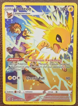 2022 Pokemon Jolteon TG04/TG30 Swsh11: Lost Origin Trainer Gallery Full Art Holo - Image 5