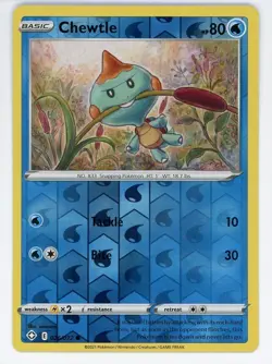 Chewtle 026/072 Shining Fates Reverse Holo Common NM Pokemon DNA GAMES - Image 1