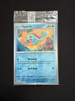 Sealed Pokemon Center Stamped | Squirtle | 151 Promo | Rev Holo 007 | Pokemon - Image 1