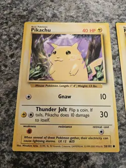 POKEMON PIKACHU CARD 58/102 JUMBO NOT FOR PLAY USE Lot Of 3 Promo 8x5.5" - Image 2