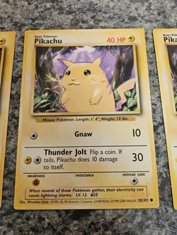 POKEMON PIKACHU CARD 58/102 JUMBO NOT FOR PLAY USE Lot Of 3 Promo 8x5.5" - Image 3