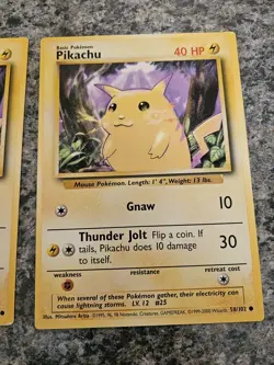 POKEMON PIKACHU CARD 58/102 JUMBO NOT FOR PLAY USE Lot Of 3 Promo 8x5.5" - Image 4