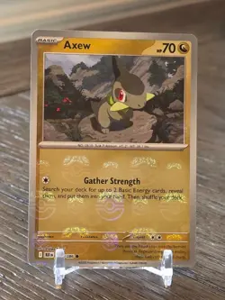 Axew Master Ball Reverse Holo 068/086 Black Bolt Pokemon Card English - Image 1