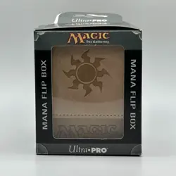 MTG Mana Flip Alcove Deck Box White 3rd Generation Magnet Ultra Pro Sealed! - Image 1