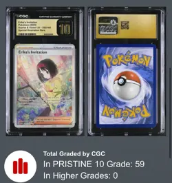 2023 Pokemon Scarlet & Violet 151 SIR Erika's Invitation #203 CGC 10 PRISTINE - Image 1