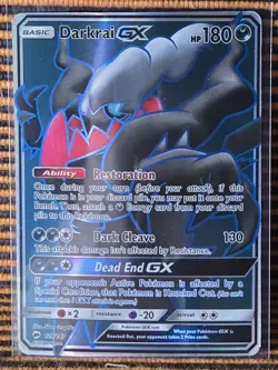 Pokemon Darkrai GX TCG Full Art 139/147 SM Burning Shadows Holo Rare - Image 1