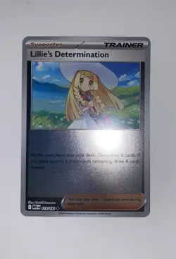 Lillie’s Determination 119/132 Reverse Holo Mega Evolution Pokemon TCG - Image 1