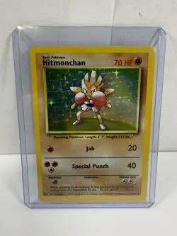 Pokemon Hitmonchan Base Set 7/102 Holo Rare - Image 1