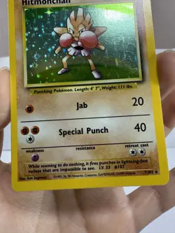 Pokemon Hitmonchan Base Set 7/102 Holo Rare - Image 4