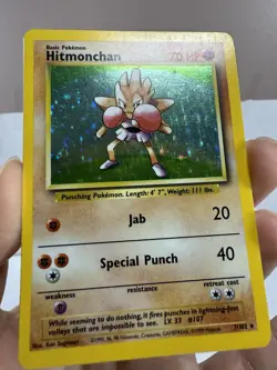 Pokemon Hitmonchan Base Set 7/102 Holo Rare - Image 5