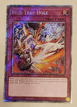 Yu-Gi-Oh Void Trap Hole Platinum Secret Rare 1st Edition RA04-EN190 - Image 1