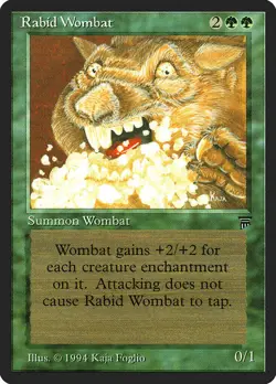 Rabid Wombat Legends NM Green Uncommon MAGIC THE GATHERING MTG CARD ABUGames - Image 1