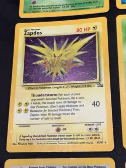 Vintage Holo Rare Pokemon Cards WOTC 1999 Fossil, Jungle-Scyther, Vaporeon, Etc. - Image 5