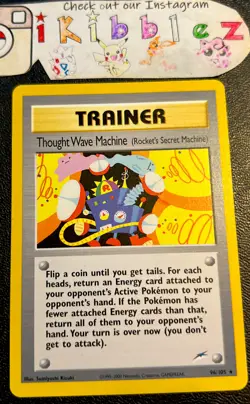 Thought Wave Machine 96/105 LP Rare Ditto Wobbuffet Art Neo Destiny Pokemon Card - Image 1