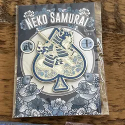 Neko Samurai - Red & Blue - Playing Cards Limited With Pin - Image 2