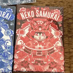 Neko Samurai - Red & Blue - Playing Cards Limited With Pin - Image 4