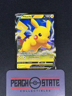 Pikachu V SWSH061 Black Star Promo 061 Holo Pokemon TCG Card Near Mint NM - Image 1