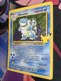 Blastoise 2/102 Celebrations Textured Holo Pokemon Card Near Mint Condition - Image 3