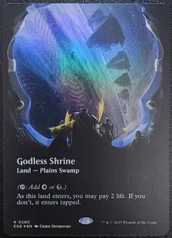 MTG - Godless Shrine 0280 (Borderless Foil) - Edge of Eternities NM/M Condition - Image 1