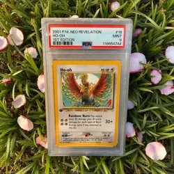 2001 Pokemon 1st Edition Neo Revelation HO-OH 18/64 PSA 9 MINT - Image 1