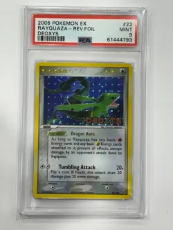 2005 Pokemon EX Deoxys - Rayquaza Rev.Foil #22 PSA 9 MINT - Image 1