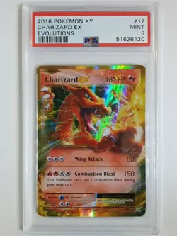 2016 Pokemon Charizard EX 12/108 Holo Full Art XY Evolutions - PSA 9 - Image 1