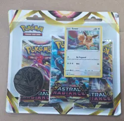 Pokemon TCG Sword and Shield Astral Radiance - Eevee - 3 Booster Blister Pack - Image 1