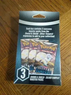 SEALED Pokemon TCG Silver Tempest Sword & Shield 3-Pack Sealed N.I.B. - Image 2