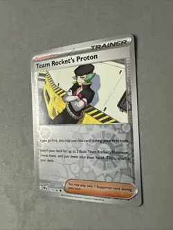 Pokemon TCG * Destined Rivals 177/182 Team Rocket's Proton U REVERSE HOLO * NM - Image 2