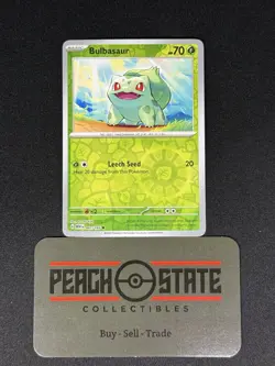 Pokemon 151 BULBASAUR 001/165 Near Cosmos Cosmo Holo Costco Exclusive MEW EN NM - Image 1
